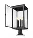 Z-Lite Hartwell 5 Light Outdoor Pier Mounted Fixture in Sand Black Finish Model: 5019PHXLR-533PM-BK