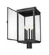 Z-Lite Hartwell 5 Light Outdoor Post Mount Fixture in Sand Black Finish Model: 5019PHXLR-BK