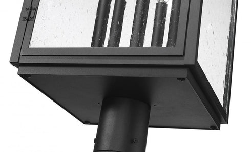 Z-Lite Hartwell 5 Light Outdoor Post Mounted Fixture in Sand Black Finish Model: 5019PHXLR-564P-BK