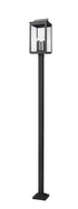 Z-Lite Hartwell 5 Light Outdoor Post Mounted Fixture in Sand Black Finish Model: 5019PHXLS-536P-BK