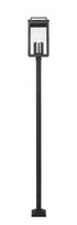 Z-Lite Hartwell 5 Light Outdoor Post Mounted Fixture in Sand Black Finish Model: 5019PHXLS-536P-BK