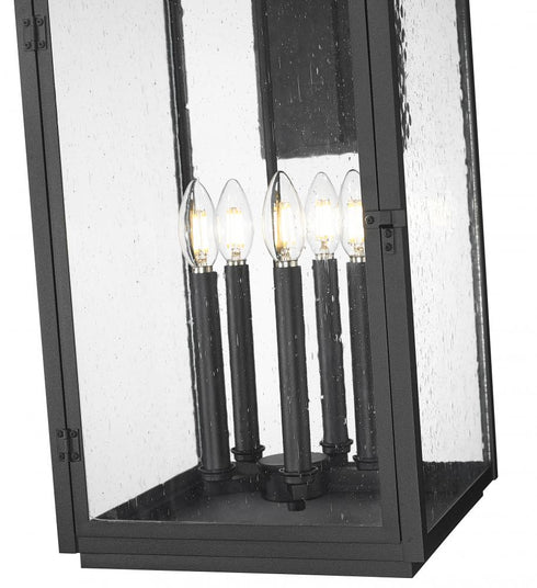 Z-Lite Hartwell 5 Light Outdoor Wall Light in Sand Black Finish Model: 5019XL-BK