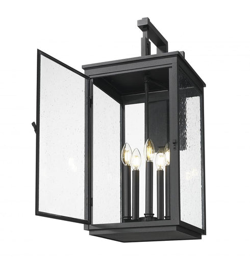 Z-Lite Hartwell 5 Light Outdoor Wall Light in Sand Black Finish Model: 5019XL-BK