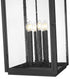 Z-Lite Hartwell 6 Light Outdoor Chain Mount Ceiling Fixture in Sand Black Finish Model: 5019CHXXL-BK