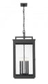 Z-Lite Hartwell 6 Light Outdoor Chain Mount Ceiling Fixture in Sand Black Finish Model: 5019CHXXL-BK