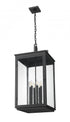 Z-Lite Hartwell 6 Light Outdoor Chain Mount Ceiling Fixture in Sand Black Finish Model: 5019CHXXL-BK