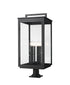 Z-Lite Hartwell 6 Light Outdoor Pier Mounted Fixture in Sand Black Finish Model: 5019PHXXLR-533PM-BK