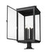 Z-Lite Hartwell 6 Light Outdoor Pier Mounted Fixture in Sand Black Finish Model: 5019PHXXLR-533PM-BK