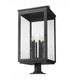 Z-Lite Hartwell 6 Light Outdoor Pier Mounted Fixture in Sand Black Finish Model: 5019PHXXLR-533PM-BK