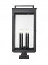 Z-Lite Hartwell 6 Light Outdoor Pier Mounted Fixture in Sand Black Finish Model: 5019PHXXLS-SQPM-BK