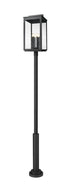 Z-Lite Hartwell 6 Light Outdoor Post Mounted Fixture in Sand Black Finish Model: 5019PHXXLR-5010P-BK