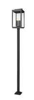 Z-Lite Hartwell 6 Light Outdoor Post Mounted Fixture in Sand Black Finish Model: 5019PHXXLS-536P-BK