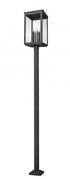 Z-Lite Hartwell 6 Light Outdoor Post Mounted Fixture in Sand Black Finish Model: 5019PHXXLS-536P-BK
