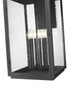 Z-Lite Hartwell 6 Light Outdoor Wall Light in Sand Black Finish Model: 5019XXL-BK