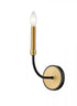 Z-Lite Haylie 1 Light Wall Sconce in Matte Black + Brushed Nickel Finish Model: 479-1S-MB-BN