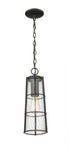 Z-Lite Helix 1 Light Outdoor Chain Mount Ceiling Fixture in Black Finish Model: 591CHB-BK