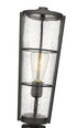 Z-Lite Helix 1 Light Outdoor Pier Mounted Fixture in Black Finish Model: 591PHB-533PM-BK