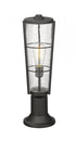 Z-Lite Helix 1 Light Outdoor Pier Mounted Fixture in Black Finish Model: 591PHB-553PM-BK