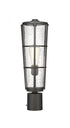 Z-Lite Helix 1 Light Outdoor Post Mount Fixture in Black Finish Model: 591PHB-BK