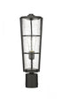 Z-Lite Helix 1 Light Outdoor Post Mount Fixture in Black Finish Model: 591PHB-BK