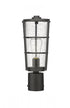 Z-Lite Helix 1 Light Outdoor Post Mount Fixture in Black Finish Model: 591PHM-BK