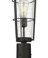 Z-Lite Helix 1 Light Outdoor Post Mounted Fixture in Black Finish Model: 591PHB-519P-BK