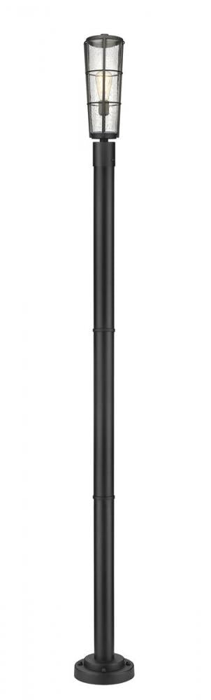 Z-Lite Helix 1 Light Outdoor Post Mounted Fixture in Black Finish Model: 591PHB-567P-BK