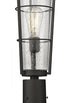 Z-Lite Helix 1 Light Outdoor Post Mounted Fixture in Black Finish Model: 591PHB-567P-BK