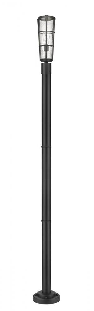 Z-Lite Helix 1 Light Outdoor Post Mounted Fixture in Black Finish Model: 591PHB-567P-BK