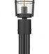 Z-Lite Helix 1 Light Outdoor Post Mounted Fixture in Black Finish Model: 591PHM-519P-BK