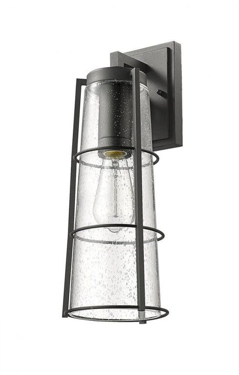 Z-Lite Helix 1 Light Outdoor Wall Light in Black Finish Model: 591B-BK