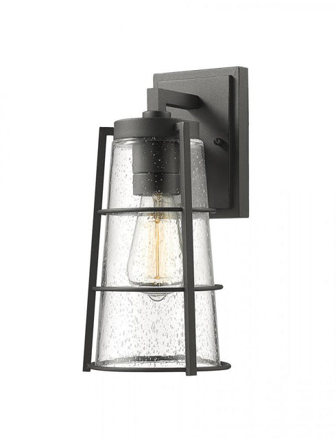 Z-Lite Helix 1 Light Outdoor Wall Light in Black Finish Model: 591M-BK