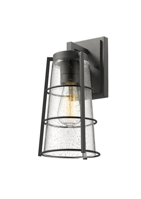Z-Lite Helix 1 Light Outdoor Wall Light in Black Finish Model: 591M-BK