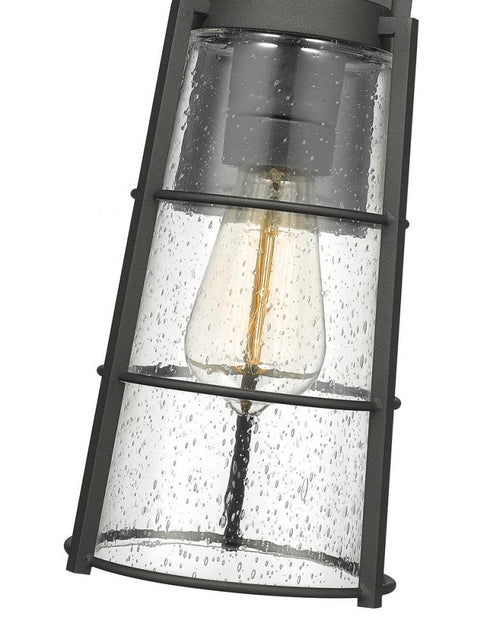Z-Lite Helix 1 Light Outdoor Wall Light in Black Finish Model: 591M-BK