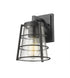 Z-Lite Helix 1 Light Outdoor Wall Light in Black Finish Model: 591S-BK