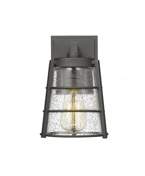 Z-Lite Helix 1 Light Outdoor Wall Light in Black Finish Model: 591S-BK
