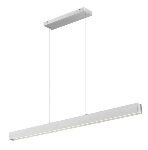 Z-Lite Hudson 1 Light Linear Chandelier in Brushed Nickel Finish Model: 1016-55L-BN-LED