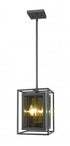 Z-Lite Infinity 3 Light Pendant in Misty Charcoal Finish Model: 802MP-MC