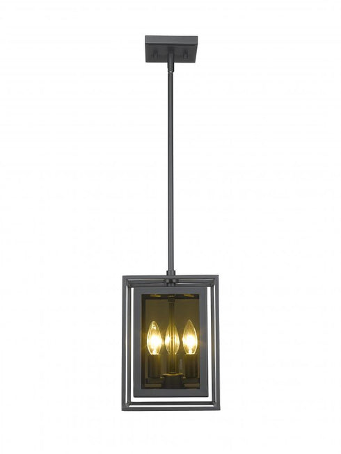 Z-Lite Infinity 3 Light Pendant in Misty Charcoal Finish Model: 802MP-MC