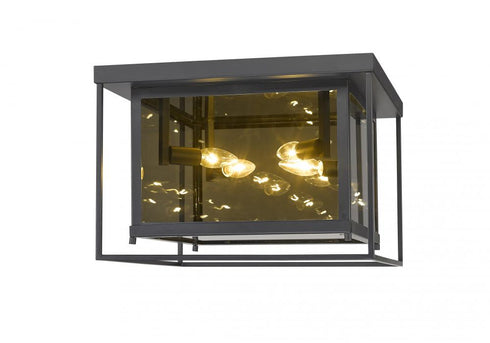 Z-Lite Infinity 4 Light Flush Mount in Misty Charcoal Finish Model: 802F16-MC