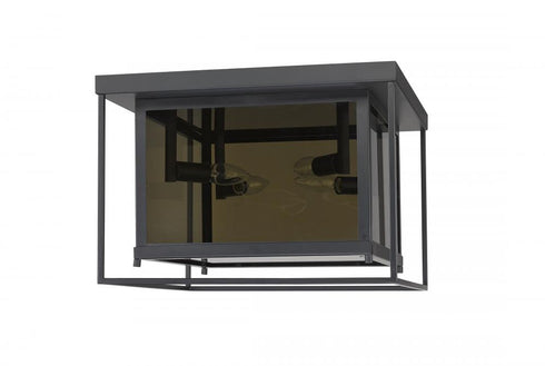 Z-Lite Infinity 4 Light Flush Mount in Misty Charcoal Finish Model: 802F16-MC