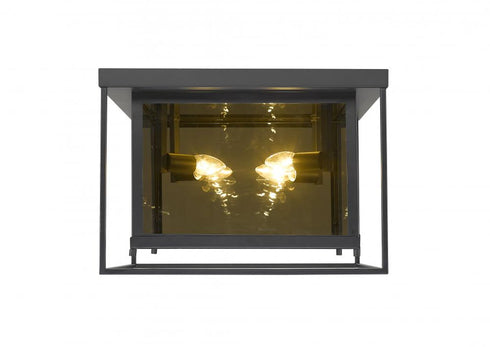Z-Lite Infinity 4 Light Flush Mount in Misty Charcoal Finish Model: 802F16-MC