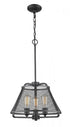 Z-Lite Iuka 3 Light Pendant in Brushed Nickel Finish Model: 451-16BN