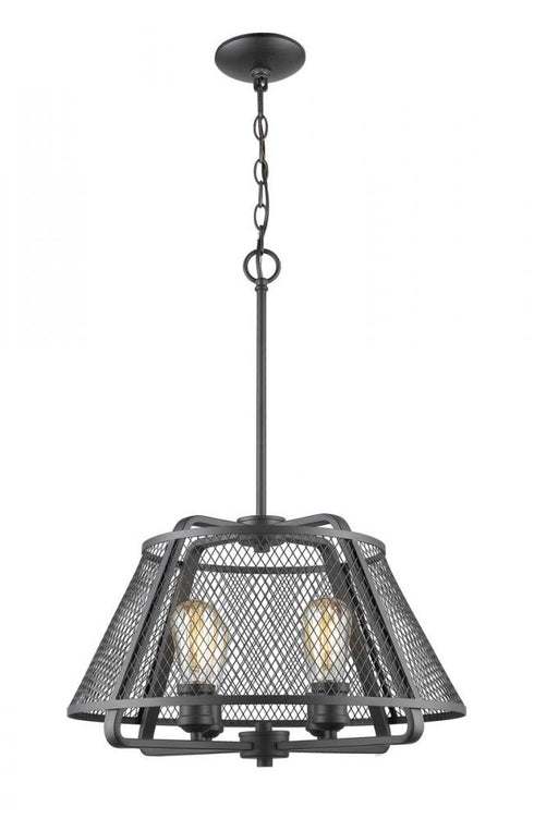 Z-Lite Iuka 4 Light Pendant in Brushed Nickel Finish Model: 451-19BN