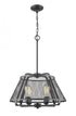 Z-Lite Iuka 4 Light Pendant in Brushed Nickel Finish Model: 451-19BN