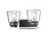 Z-Lite Jackson 2 Light Vanity in Chrome + Matte Black Finish Model: 474-2V-CH-MB