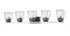 Z-Lite Jackson 5 Light Vanity in Chrome + Matte Black Finish Model: 474-5V-CH-MB