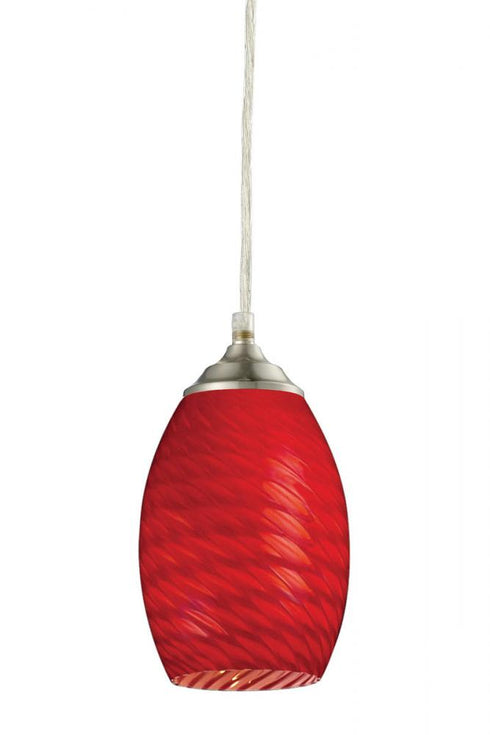 Z-Lite Jazz 1 Light Pendant in Sand Black Finish Model: 131-BLUE