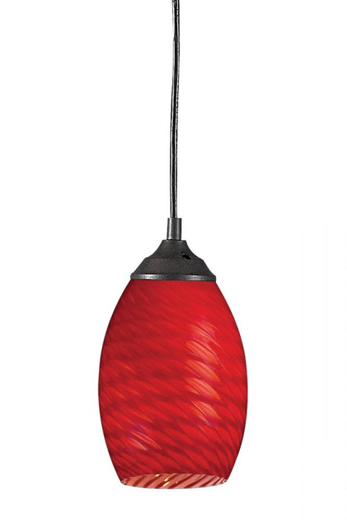 Z-Lite Jazz 1 Light Pendant in Sand Black Finish Model: 131-BLUE