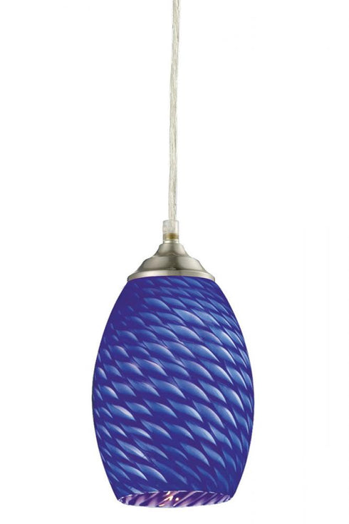 Z-Lite Jazz 1 Light Pendant in Sand Black Finish Model: 131-BLUE